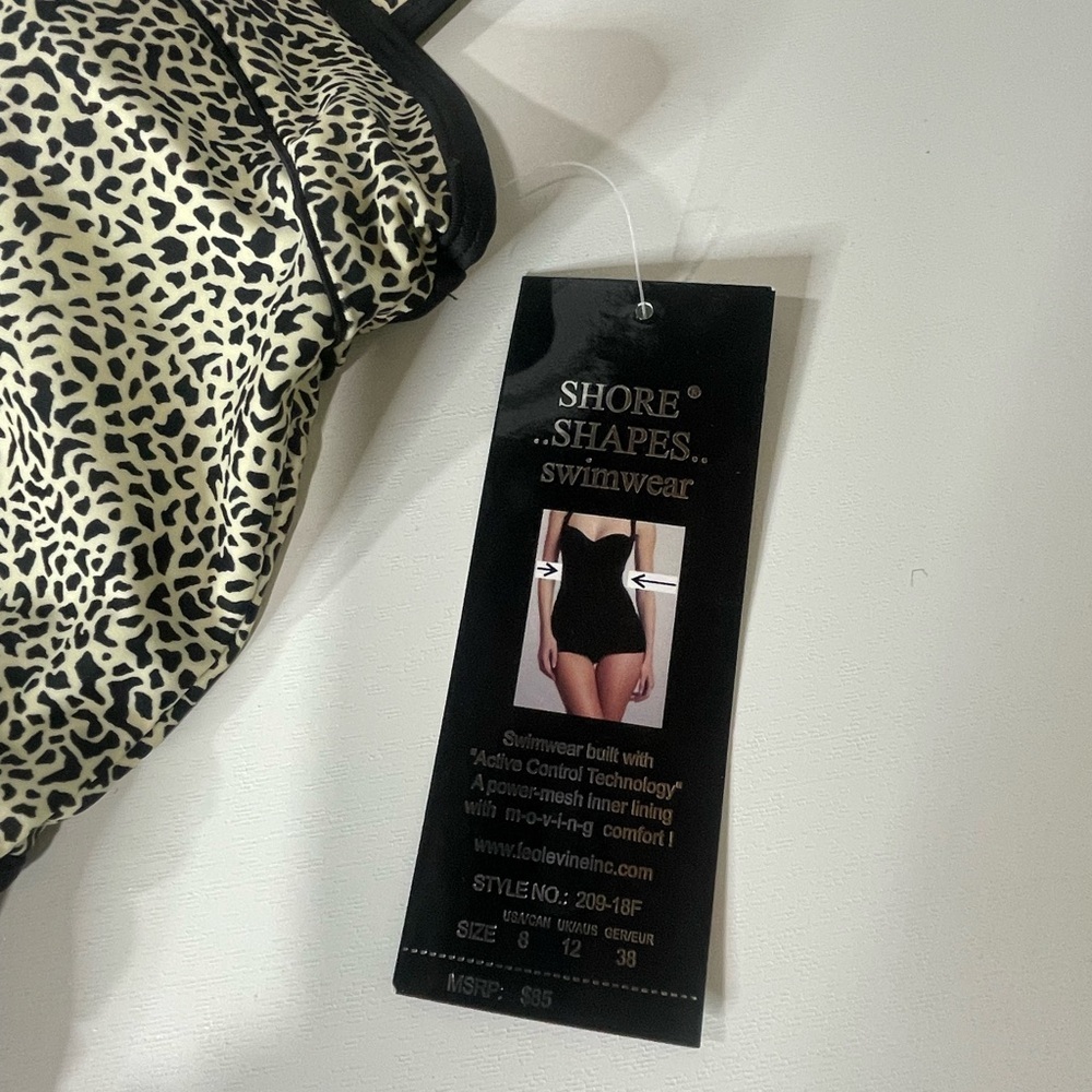 Shore Shapes Black & Cream Swimwear Swimdress one piece Size 8 modest - Picture 4 of 12